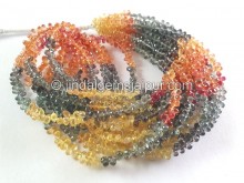 Multi Songea Sapphire Faceted Drop Beads -- SPPH206 Multi Songea Sapphire Faceted Drop Beads -- SPPH206