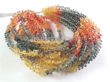 Multi Songea Sapphire Faceted Drop Beads