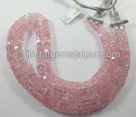 Pink Morganite Step Cut Bolt Shape Beads Pink Morganite Step Cut Bolt Shape Beads
