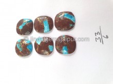 Copper Lava Mohave Turquoise Rose Cut Slices -- DETRQ234