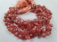 Rhodochrosite Plain Heart Shape Beads
