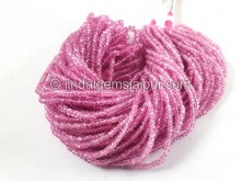Natural Pink Sapphire Smooth Roundelle Beads -- SPPH177