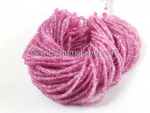 Natural Pink Sapphire Smooth Roundelle Beads -- SPPH177 Natural Pink Sapphire Smooth Roundelle Beads -- SPPH177