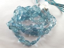 Aquamarine Smooth Nugget Beads -- AQMA215 Aquamarine Smooth Nugget Beads -- AQMA215