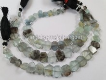 Moss Aquamarine Table Cut Beads