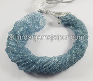 Aquamarine Faceted Roundelle Shape Beads