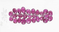 Purple Rhodolite Garnet Rose Cut Slices -- DERHDLT35