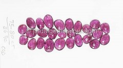 Purple Rhodolite Garnet Rose Cut Slices