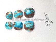 Copper Lava Mohave Turquoise Rose Cut Slices