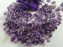 Amethyst Far Smooth Pear Beads