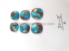 Copper Lava Mohave Turquoise Rose Cut Slices