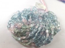 Multi Aquamarine Faceted Nuggets Beads -- AQMA219