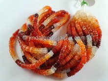 Fire Opal Smooth Tyre Beads -- FRO47