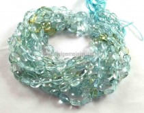 Multi Aquamarine Micro Cut Oval Beads -- AQMA201