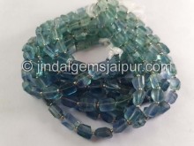 Bluish Green Fluorite Faceted Nugget Beads -- FLRT45