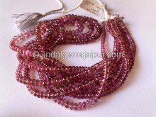 Rubellite Smooth Roundelle Shape Beads