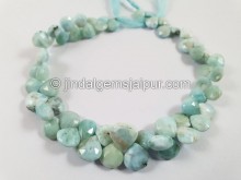 Larimar Faceted Heart Beads