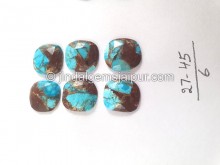 Copper Lava Mohave Turquoise Rose Cut Slices -- DETRQ246 Copper Lava Mohave Turquoise Rose Cut Slices -- DETRQ246