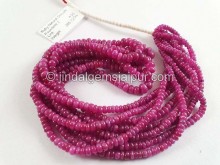 Ruby Natural Smooth Roundelle Beads