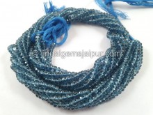 London Blue Topaz Faceted Roundelle Beads