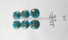 Copper Mohave Turquoise Rose Cut Slices -- DETRQ211