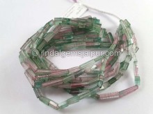 Bi Color Tourmaline Faceted Pipe Beads -- TOWT120 Bi Color Tourmaline Faceted Pipe Beads -- TOWT120