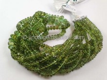 Parrot Green Tourmaline Smooth Roundelle Beads