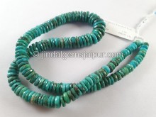 Turquoise Faceted Tyre Beads  -- TRQ247