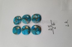 Copper Mohave Turquoise Rose Cut Slices -- DETRQ215