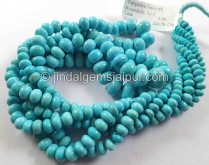 Turquoise Smooth Roundelle Beads -- TRQ210