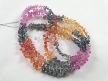 Natural Multi Sapphire Far Faceted Drop Beads -- SPPH148