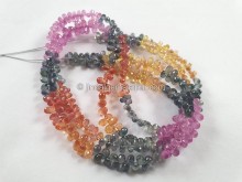 Natural Multi Sapphire Far Faceted Drop Beads -- SPPH148 Natural Multi Sapphire Far Faceted Drop Beads -- SPPH148