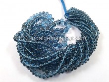 London Blue Topaz Smooth Roundelle Beads