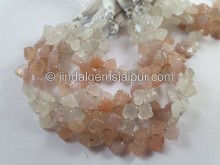 Multi Moonstone Carved Maple Leaf Beads -- MONA86