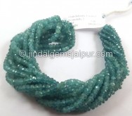Paraiba Grandidierite Facated Roundelle Beads