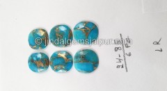 Copper Mohave Turquoise Rose Cut Slices -- DETRQ221 Copper Mohave Turquoise Rose Cut Slices -- DETRQ221