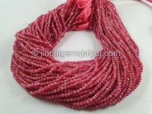 Rhodochrosite Pink Faceted Round Beads