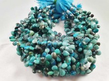Chrysocolla Faceted Pear Beads -- CRCL38