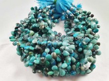 Chrysocolla Faceted Pear Beads