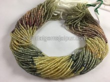 Multi Sapphire Micro Cut Round Beads