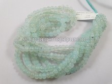 Natural Peruvian Blue Opal Smooth Roundelle Beads