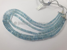 Aquamarine Faceted Tyre Shape Beads