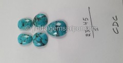 Black Spiderweb Turquoise Rose Cut Slices