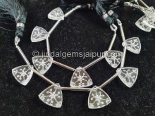 Crystal Carved Triangle Beads -- CRTA20