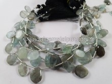 Moss Aquamarine Flat Table Cut Beads