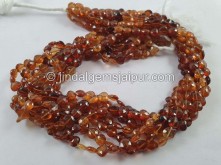 Spessartite Shaded Faceted Heart Beads