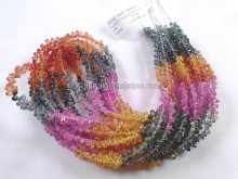 Natural Multi Sapphire Faceted Drop Beads -- SPPH147