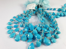 Turquoise Arizona Faceted Pear Shape Beads Turquoise Arizona Faceted Pear Shape Beads