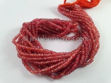 Red Songea Sapphire Faceted Roundelle Beads -- SPPH175