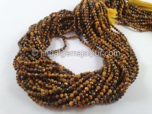 Tiger Eye Faceted Round Beads
